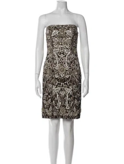 Pre-owned Sue Wong Nylon Mini Dress In Neutral
