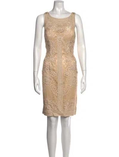 Pre-owned Sue Wong Nylon Mini Dress In Neutral