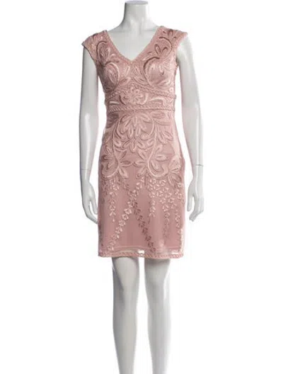 Pre-owned Sue Wong Nylon Mini Dress In Pink