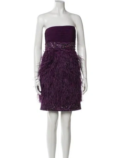 Pre-owned Sue Wong Nylon Mini Dress In Purple