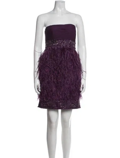 Pre-owned Sue Wong Nylon Mini Dress In Purple
