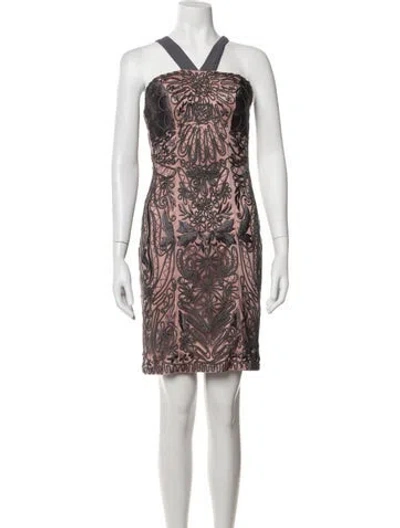 Pre-owned Sue Wong Patterned Mini Dress W/ Tags In Multicolor