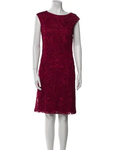 Pre-owned Sue Wong Printed Knee-length Dress In Pink