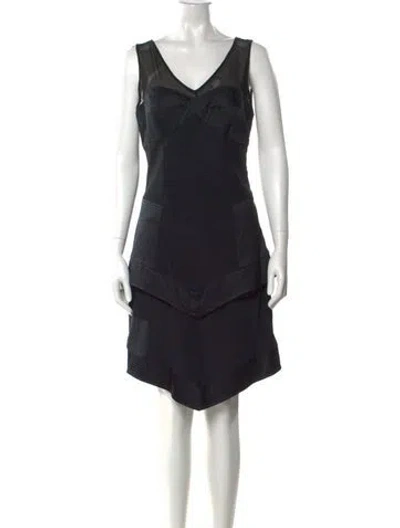 Pre-owned Sue Wong Silk Knee-length Dress In Black
