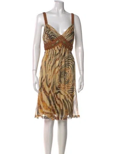 Pre-owned Sue Wong Silk Knee-length Dress In Multi