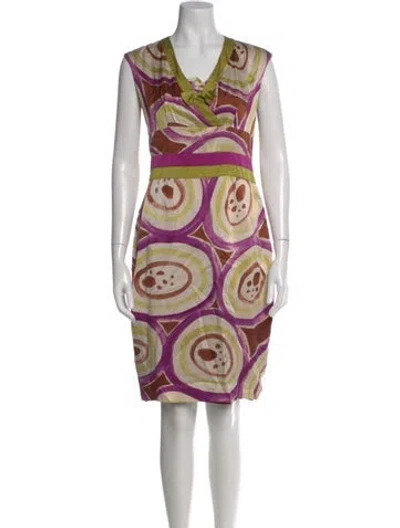 Pre-owned Sue Wong Silk Knee-length Dress In Neutral