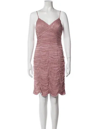 Pre-owned Sue Wong Silk Knee-length Dress W/ Tags In Pink