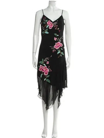 Pre-owned Sue Wong Silk Long Dress In Black