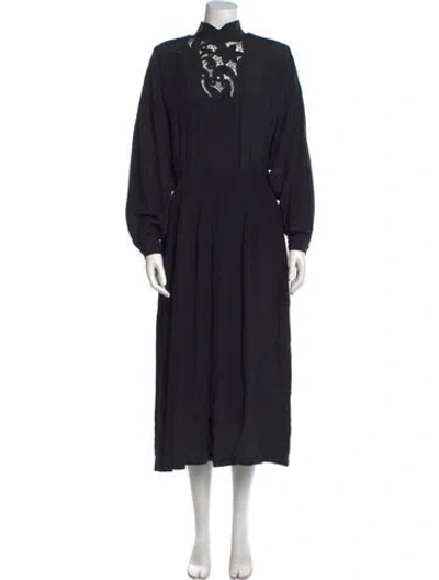 Pre-owned Sue Wong Silk Long Dress In Black