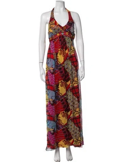 Pre-owned Sue Wong Silk Long Dress In Multicolor