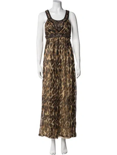Pre-owned Sue Wong Silk Long Dress In Multicolor