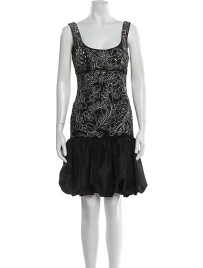 Pre-owned Sue Wong Silk Mini Dress In Black