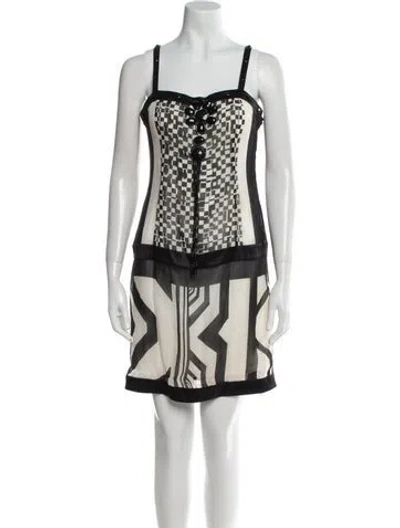Pre-owned Sue Wong Vintage Mini Dress In Black