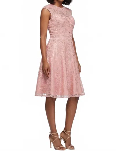 Sue Wong Women's Cap Sleeve Cutout Back Floral Party Dress In Rose In Multi