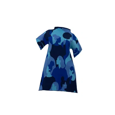 Süel Knitwear Blue Women Ally High-neck Knitted Dress Frozen