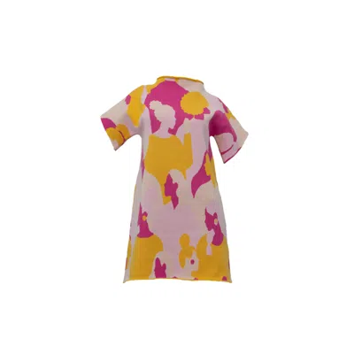 Süel Knitwear Pink / Purple / Yellow Women Ally High-neck Knitted Dress Sun Mix In Pink/purple/yellow