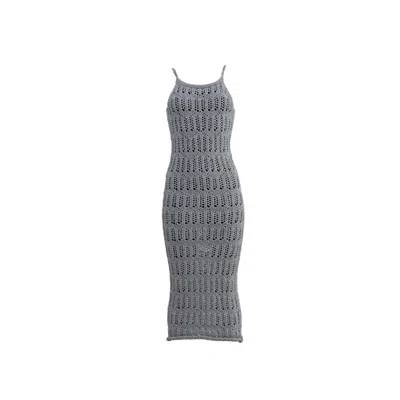 Süel Knitwear Women's Agatha Full Lace Knitted Dress - Sparkle Silver