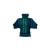 Süel Knitwear Women's Blue / Green Big Cross Cabled Vest Sea Blue In Blue/green