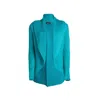 Süel Knitwear Women's Blue / Green Ribbed Round Cardigan Turquoise In Blue/green