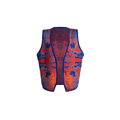 Süel Knitwear Women's Blue The Tree Of Life Knit Men Waistcoat Night