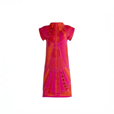 Süel Knitwear Women's Chrysler Knitted High-neck Dress Red Apple