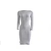 Süel Knitwear Women's Gabi Dress Elastic White In White
