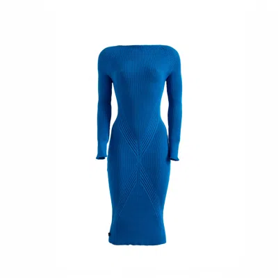 Süel Knitwear Women's Gabi Dress Sea Blue