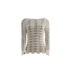 Süel Knitwear Women's Neutrals Long-sleeved Twin-lace Sweater Cream