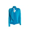 Süel Knitwear Women's Ribbed Round Knit Cardigan Sky-blue In Blue