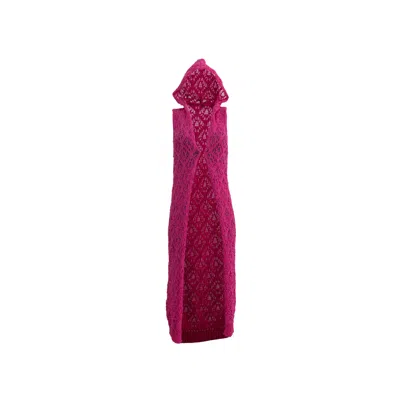 Süel Knitwear Women's Spring Knit Lace Hooded Vest With Silky Tape Yarn – Pinky