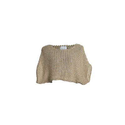 Süel Knitwear Women's Three Dimensional Sweater Sparkle Gold