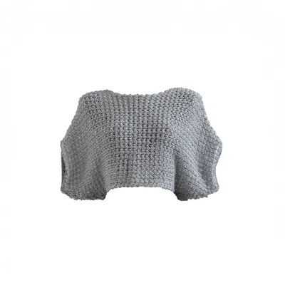 Süel Knitwear Women's White / Silver Three Dimensional Pullover Light Grey - Sparkle Silver In White/silver