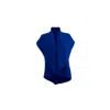 Süel Knitwear Women's Wide Collar Ribbed Circle Vest Royal Blue