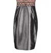 Suewong Beaded Scrolling Dress In Charcoal In Pink