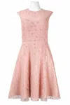Suewong Cutout Back Floral Party Dress In Rose In Multi