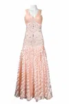 Suewong Embellished & Applique Detail A-line Gown In Oyster In White