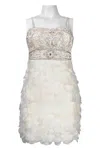 Suewong Embroidered & Beaded Applique Skirt Dress In Ivory In Multi