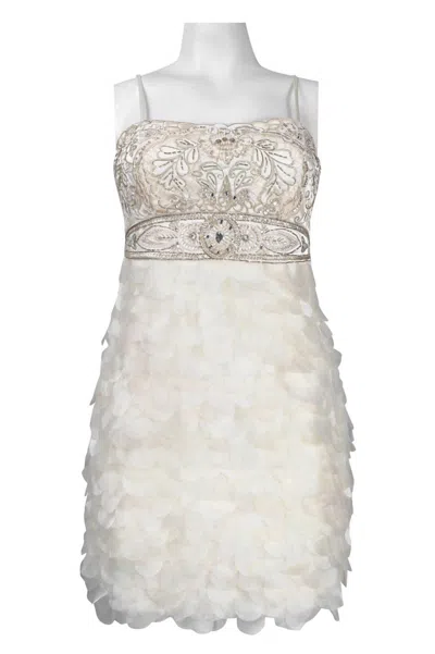 Suewong Embroidered & Beaded Applique Skirt Dress In Ivory In Multi