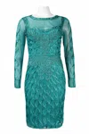 Suewong Embroidered Open-back Dress In Peacock In Blue