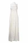 Suewong Ribbon Embellishment Dress In Ivory In Multi