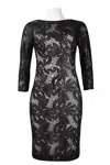 Suewong Sequined Mesh Short Dress In Black In Black