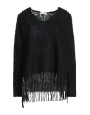 Sufé  Firenze Sufé Firenze Woman Sweater Black Size L Acrylic, Polyamide, Mohair Wool, Wool In Black
