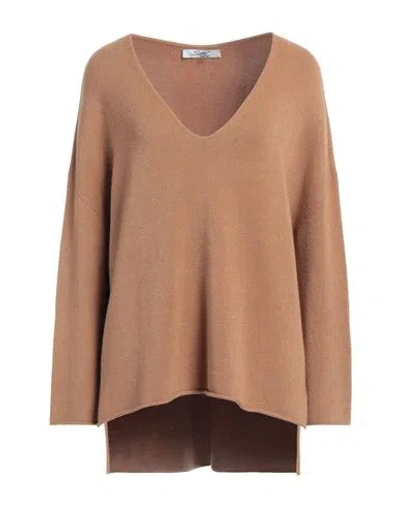 Sufé  Firenze Sufé Firenze Woman Sweater Camel Size L Viscose, Polyester, Polyamide In Beige