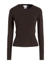 Sufé  Firenze Sufé Firenze Woman Sweater Chocolate Brown Size M Viscose, Polyester, Polyamide In Brown