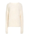 Sufé  Firenze Sufé Firenze Woman Sweater Cream Size M Acrylic, Wool, Polyamide In White