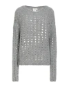 Sufé  Firenze Sufé Firenze Woman Sweater Grey Size S Acrylic, Wool, Polyamide In Gray