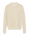 Sufé  Firenze Sufé Firenze Woman Sweater Ivory Size L Acrylic, Wool, Polyamide In Gray