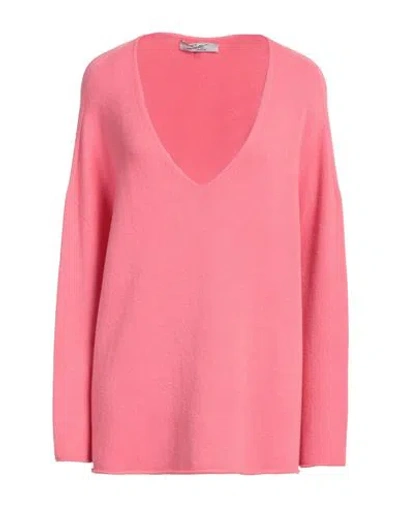 Sufé  Firenze Sufé Firenze Woman Sweater Magenta Size L Viscose, Polyester, Polyamide In Magenta