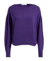 Sufé  Firenze Sufé Firenze Woman Sweater Purple Size L Viscose, Polyester, Polyamide In Purple