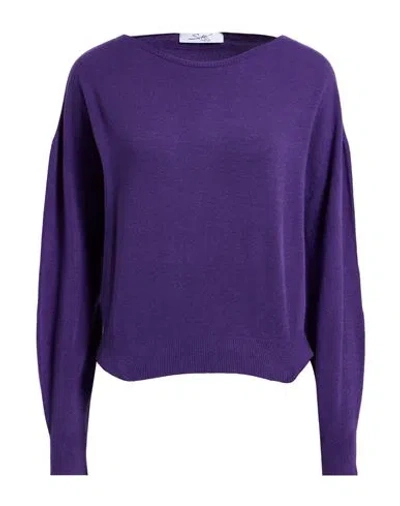 Sufé  Firenze Sufé Firenze Woman Sweater Purple Size L Viscose, Polyester, Polyamide